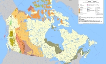 Coal Resources; Depicted on the map are the major coal deposits in Canada categorized by rank, the locations of major coal fields and coal mines.